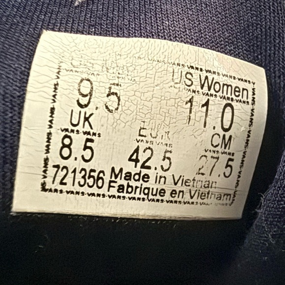 Vans UltraRange Navy White Sneakers Men’s 9.5 / Women’s 11 Skate Shoes - Picture 6 of 10